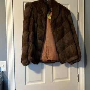 Luxurious Brown Jindo Fur Jacket